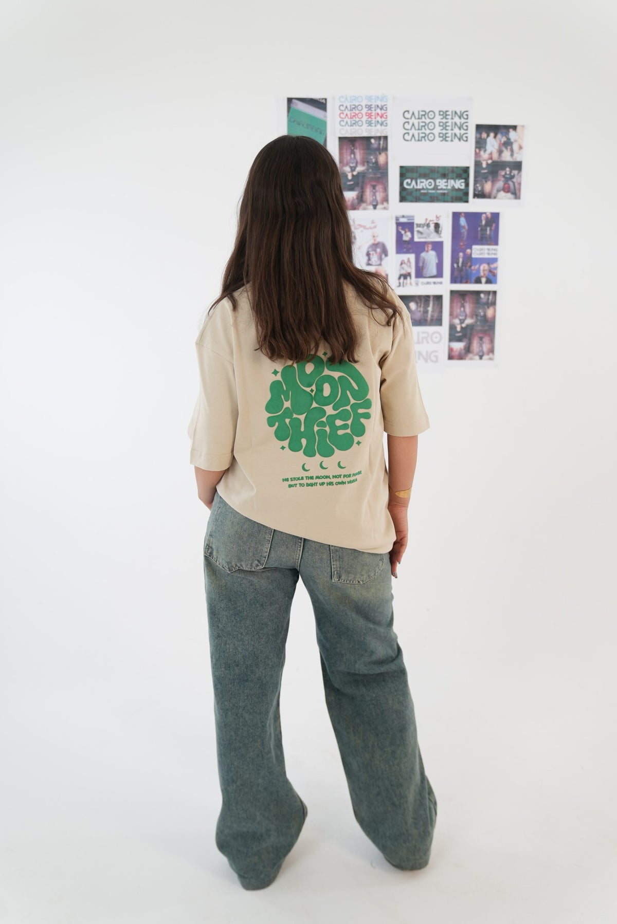 Moon Thief — Oversized Cream Tee